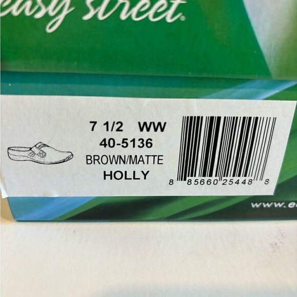 Easy Street Holly Comfort Mules Brown Wide, slip on , shoes 7.5WW - Picture 13 of 13